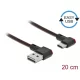 Delock EASY-USB 2.0 kábel A-típusú csatlakozódugó - USB Type-C 20cm fekete (85279)