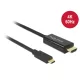 Delock USB Type-C csatlakozó > HDMI csatlakozó (DP váltakozó) 4K 60 Hz,3m fekete (85292)