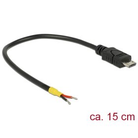   Delock USB Micro-B > 2 db nyitott vezeték 15 cm Raspberry Pi (85306)