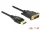 Delock Displayport 1.2 apa > DVI 24+1 apa passzív 1 m kábel fekete (85312)