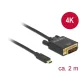 Delock 85321 USB Type-C > DVI 24+1kábel 2 m, fekete
