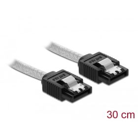 Delock SATA 6 Gb/s kábel 30 cm áttetsző (85341)