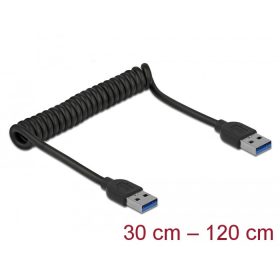   Delock USB 3.0 csavart kábel A-típusú apa - A-típusú apa csatlakozóval