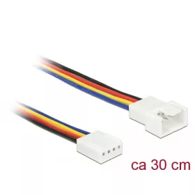  Delock Hosszabbító kábel PWM hűtőventillátor csatlakozás 4 tűs 30 cm (85361)