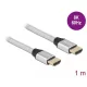 Delock Ultra nagy sebességű HDMI kábel 48 Gbps 8K 60 Hz ezüst 1 m tanúsítvánnyal
