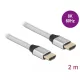 Delock Ultra nagy sebességű HDMI kábel 48 Gbps 8K 60 Hz ezüst 2 m tanúsítvánnyal (85367)
