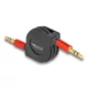 Delock Visszahúzható Audio Kábel 3,5 mm 3 tűs sztereo jack apa   apa 90 cm