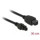 Delock Micro Fit 3.0 4 tűs bővítőkábel csatlakozódugóval > csatlakozóhüvellyel 30 cm (85377)