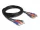 Delock RCA RGB bővítő kábel 3 db. apa - 3 db. anya, 1 m (85390)