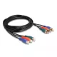 Delock RCA RGB bővítő kábel 3 db. apa - 3 db. anya, 1 m (85390)
