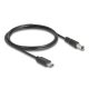 Delock USB Type-C  tápkábel - DC 5,5 x 2,1 mm méretű apa 1 m (85397)