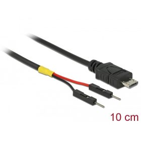   Delock Micro-B típusú USB tápkábel 2 db. különálló tűfejes apa véggel hossza 10 cm (85406)