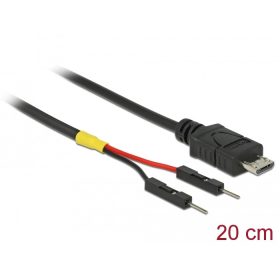   Delock Micro-B típusú USB tápkábel 2 db. különálló tűfejes apa véggel hossza 20 cm (85407)