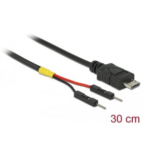   Delock Micro-B típusú USB tápkábel 2 db. különálló tűfejes apa véggel hossza 30 cm (85408)