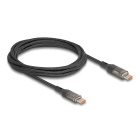   Delock USB 2.0 Adat- és gyorstöltő kábel Type-C  apa - apa PD 3.0 100 W átlátszó tápjelzéssel 2 m (85409)