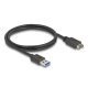 Delock USB 10 Gbps kábel E-típusú A kulcsos USB 20 tűs apa   A-típusú USB apa 80 cm (85411)
