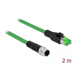  Delock M12 4 tűs D-kódolt > RJ45 csatlakozó kábel 2m (85438)