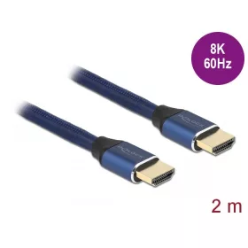  Delock Ultra nagy sebességű HDMI kábel 48 Gbps 8K 60 Hz kék 2 m (85447)