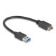 Delock USB 10 Gbps kábel E-típusú A kulcsos USB 20 tűs apa   A-típusú USB apa 30 cm (85449)