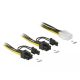 Delock 1 x PCI Express 6 tűs > 2 x PCI Express 8 tűs (6+2) kábel 15cm (85452)