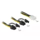 Delock 1 x PCI Express 6 tűs > 2 x PCI Express 8 tűs (6+2) kábel 15cm (85452)