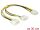 Delock 85453 tápkábel 2 x 4 tűs Molex apa csatlakozó > 8 érintkezős EPS dugó, 30 cm