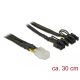 Delock PCI Express tápkábel 6 tűs hüvely > 2 x 8 tűs dugó 30 cm (85455)