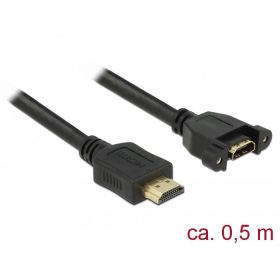   Delock HDMI Csatlakozókábel [1x HDMI dugó - 1x HDMI alj] 0.50 m Fekete