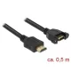 Delock HDMI Csatlakozókábel [1x HDMI dugó - 1x HDMI alj] 0.50 m Fekete