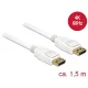 Delock Kábel Displayport 1.2 dugó > Displayport dugó 4K 60 Hz 1,5 m (85509)