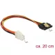 Delock P4 kábel apa -> SATA 15tűs anya 20cm (85519)