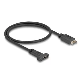   Delock USB 10 Gbps kábel E-típusú A kulcs USB 20 tűs apa - USB Type-C  panel-rögzítős anya 50 cm (85526)