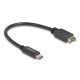 Delock USB 10 Gbps kábel E-típusú A kulcsos USB 20 tűs apa   USB Type-C  apa 25 cm (85528)