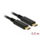Delock USB 3.1 Gen 2 (10 Gbps) kábel Type-C a Type-C 0,5 m PD 5 A E-Marker