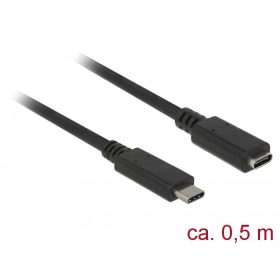   Delock USB 3.1 Gen1 Type-C hosszabbító kábel apa/anya 0,5m fekete (85532)