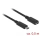 Delock USB 3.1 Gen1 Type-C hosszabbító kábel apa/anya 0,5m fekete (85532)