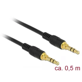   Delock Sztereó Jack Kábel 3,5 mm 3 tűs férfi > férfi 0,5 m fekete
