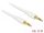Delock Sztereó Jack Kábel 3,5 mm 3 tűs férfi > férfi 2 m fehér (85550)