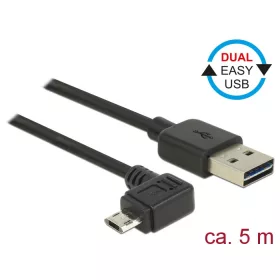   Delock Kábel, EASY-USB 2.0-s A-típusú csatlakozódugó > EASY-USB 2.0-s Micro-B típusú csatlakozódugó,