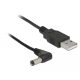 Delock USB-A - DC 5.5 x 2.5mm tápkábel 1,5m (85588)
