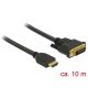 Delock HDMI - DVI 24+1 kétirányú kábel 10 m (85657)