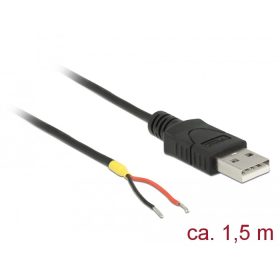   Delock USB 2.0 A > 2 db nyitott vezetékkel kábel 1,5m (85664)