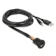 Delock kábel USB Type-A apa+3,5 mm-es 4tűs jack apa>USB Type-A anya és 3,5 mm-es, 4tűs jack anya (85718)