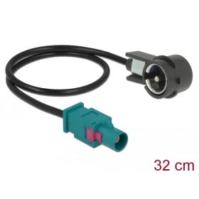   Delock antenna kábel FAKRA Z dugó > ISO dugó RG-174 30 cm fekete