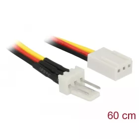   Delock 3-tűs apa   3-tűs anya hűtő tápkábel 60 cm hosszú