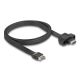 Delock USB 10 Gbps szalagkábelhez E-típusú A kulcsos 20 tűs apa csatlakozó - USB Type-C  anya rögzíthető csatlakozó, kábelhossz 75 cm ...