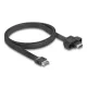 Delock USB 10 Gbps szalagkábelhez E-típusú A kulcsos 20 tűs apa csatlakozó - USB Type-C  anya rögzíthető csatlakozó, kábelhossz 75 cm ...