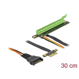   Delock PCI Express Riser kártya x1 - x16 hajlékony kábellel, 30 cm (85762)