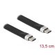 Delock USB-C - USB-C 2 FPC lapos csík kábel 13,5 cm fekete (85770)