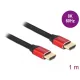 Delock Ultra nagy sebességű HDMI kábel 48 Gbps 8K 60 Hz piros 1 m tanúsítvánnyal
